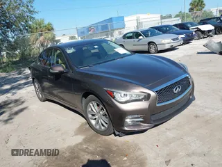 2015 Infiniti Q50 Premium z VIN JN1BV7AR3FM396882, wystawiony jako IAAI lot #37523335 z przebiegiem 89 761 mil mil oraz . Historia ofert i sprzedaży dostępna na DreamBid. Obrazek 1.
