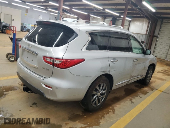 2014 Infiniti QX60 with VIN 5N1AL0MN7EC542232, listed as a Copart auction lot 52724485 with 157,682 mi miles and Salvage title. Bid and sale history available at DreamBid. Image 3.