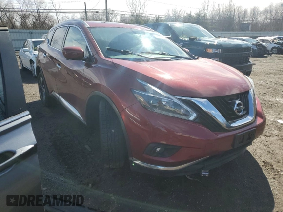 2018 Nissan Murano SL with VIN 5N1AZ2MH5JN130488, listed as a Copart auction lot 48911695 with 133,871 mi miles and Salvage Title. Bid and sale history available at DreamBid. Image 4.