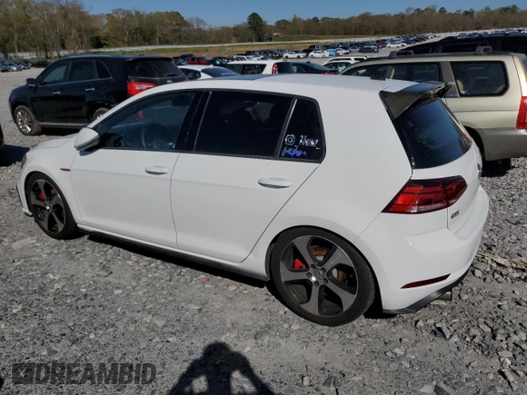 2018 Volkswagen Golf GTI S with VIN 3VW547AU1JM285842, listed as a Copart auction lot 49862985 with 74,999 mi miles and Salvage Title. Bid and sale history available at carsss.com. Image 2.