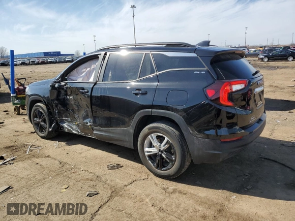 2022 GMC Terrain SLE with VIN 3GKALMEV6NL271473, listed as a Copart auction lot 49698515 with 44,117 mi miles and Salvage title. Bid and sale history available at DreamBid. Image 2.