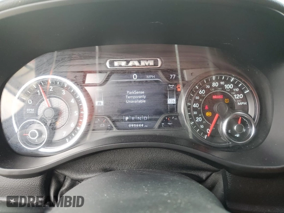 2019 Ram 1500 Big Horn/Lone Star with VIN 1C6SRFFT5KN731765, listed as a Copart auction lot 51946135 with 95,644 mi miles and Salvage Title. Bid and sale history available at carsss.com. Image 9.