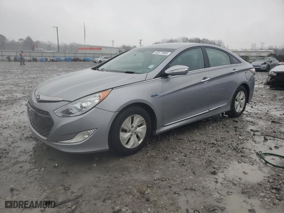 2014 Hyundai Sonata Hybrid with VIN KMHEC4A4XEA116695, listed as a Copart auction lot 42571905 with 126,066 mi miles and Salvage Title. Bid and sale history available at carsss.com. Image 1.