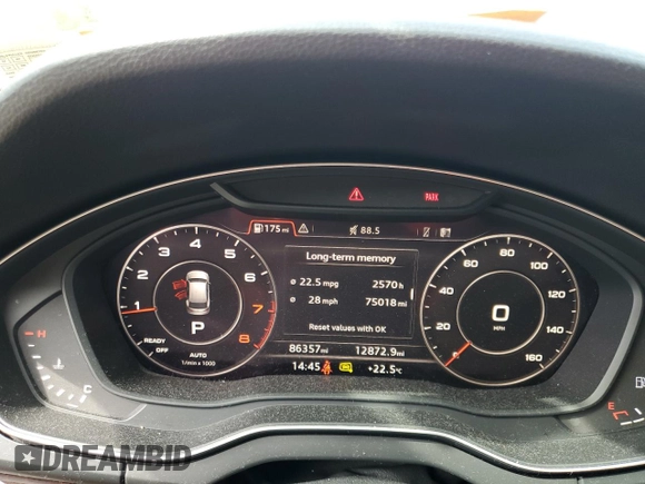 2019 Audi Q5 Premium Plus with VIN WA1BNAFYXK2046742, listed as a Copart auction lot 53631855 with 86,357 mi miles and Salvage title. Bid and sale history available at DreamBid. Image 9.