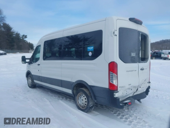 2022 Ford Transit Passenger XL with VIN 1FBAX9C87NKA80161, listed as a IAAI auction lot 41389325 with 128,868 mi miles and . Bid and sale history available at DreamBid. Image 3.