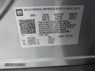2025 Chevrolet Equinox FWD LT with VIN 3GNAXHEG0SL141748, listed as a IAAI auction lot 40800238 with 2,789 mi miles and . Bid and sale history available at DreamBid. Image 9.