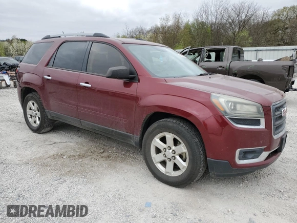 2015 GMC Acadia SLE with VIN 1GKKRNED6FJ180471, listed as a Copart auction lot 49637245 with 173,873 mi miles and Salvage Title. Bid and sale history available at DreamBid. Image 4.