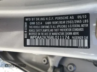 2011 Porsche Panamera with VIN WP0AA2A76BL011174, listed as a Copart auction lot 53471485 with 100,511 mi miles and Salvage Title. Bid and sale history available at DreamBid. Image 12.