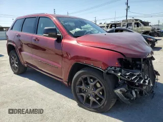 2021 Jeep Grand Cherokee Limited X with VIN 1C4RJEBG0MC714727, listed as a Copart auction lot 52962165 with 32,411 mi miles and Salvage title. Bid and sale history available at DreamBid. Image 4.