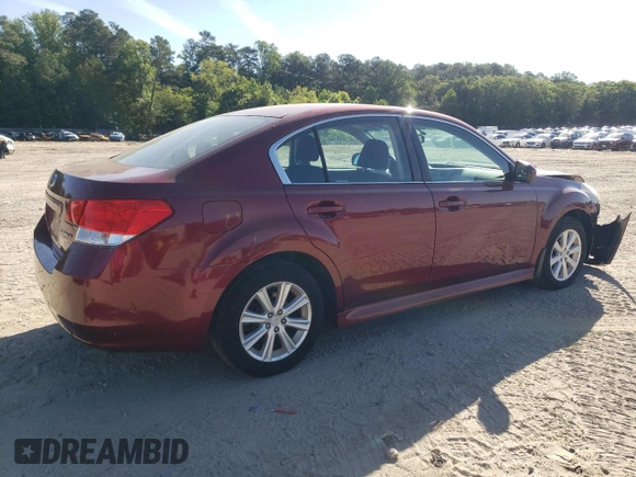 2011 Subaru Legacy Premium with VIN 4S3BMBC69B3227066, listed as a Copart auction lot 56559185 with 57,100 mi miles and Non repairable. Bid and sale history available at DreamBid. Image 3.