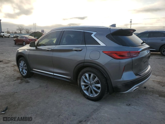 2021 Infiniti QX50 ESSENTIAL with VIN 3PCAJ5CA6MF104972, listed as a Copart auction lot 85419674 with 84,288 mi miles and Salvage Title. Bid and sale history available at carsss.com. Image 2.