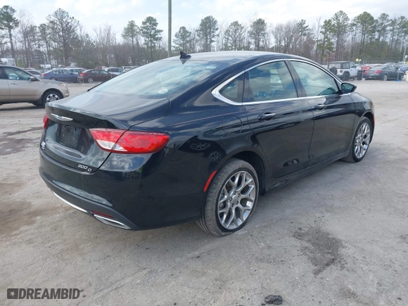 2015 Chrysler 200 C with VIN 1C3CCCEG2FN610445, listed as a IAAI auction lot 41759325 with 143,620 mi miles. Bid and sale history available at carsss.com. Image 4.
