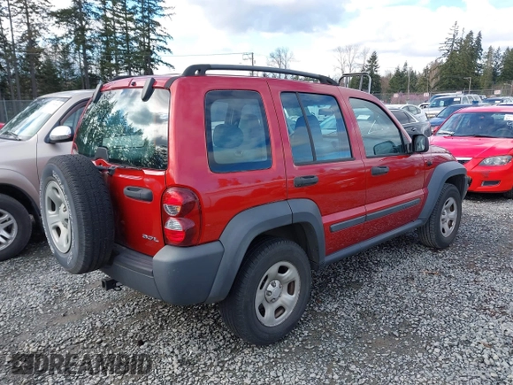 2007 Jeep Liberty Sport with VIN 1J4GL48K27W685218, listed as a IAAI auction lot 41808307 with 147,911 mi miles. Bid and sale history available at carsss.com. Image 4.