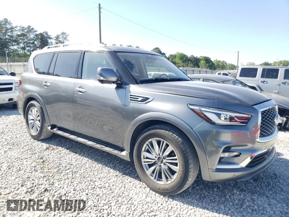 2018 Infiniti QX80 z VIN JN8AZ2NC7J9440940, wystawiony jako Copart lot #53384735 z przebiegiem 57 875 mil mil oraz Czysty tytuł • Clean title. Historia ofert i sprzedaży dostępna na DreamBid. Obrazek 4.