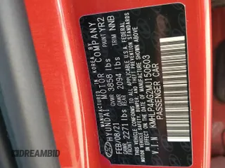 2021 Hyundai Elantra Limited with VIN KMHLP4AG2MU150603, listed as a Copart auction lot 79823994 with 48,899 mi miles and Salvage Title. Bid and sale history available at DreamBid. Image 14.