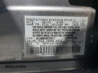 2024 Nissan Sentra S with VIN 3N1AB8BV4RY208717, listed as a Copart auction lot 52950405 with 8,414 mi miles and Non Repairable. Bid and sale history available at DreamBid. Image 15.