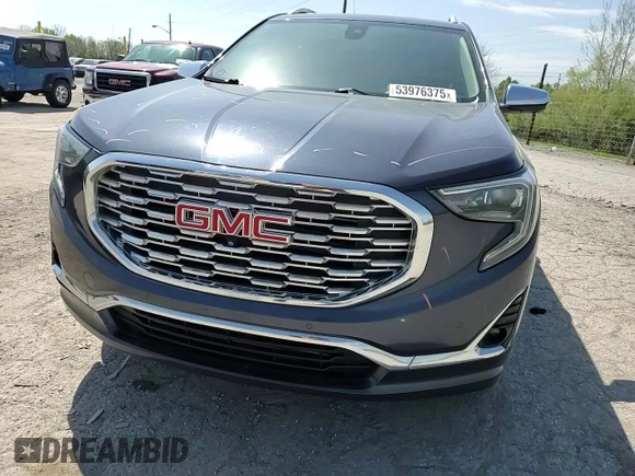 2019 GMC Terrain Denali with VIN 3GKALXEX9KL295684, listed as a Copart auction lot 53976375 with 92,706 mi miles and Salvage title. Bid and sale history available at DreamBid. Image 14.