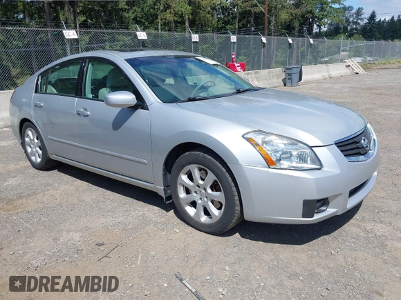 2007 Nissan Maxima SE with VIN 1N4BA41E77C862623, listed as a IAAI auction lot 42660896 with 117,276 mi miles and . Bid and sale history available at DreamBid. Image 1.