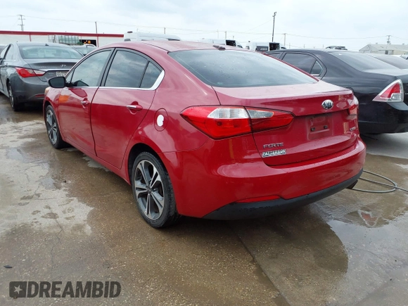 2014 Kia Forte EX with VIN KNAFX4A81E5220515, listed as a IAAI auction lot 42073436 with 132,405 mi miles. Bid and sale history available at carsss.com. Image 3.