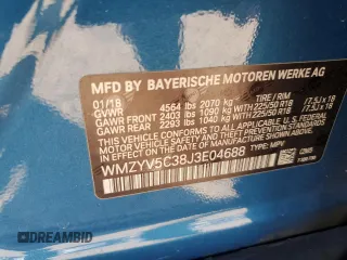 2018 MINI Countryman Cooper with VIN WMZYV5C38J3E04688, listed as a Copart auction lot 79697214 with 65,239 mi miles and Salvage Title. Bid and sale history available at carsss.com. Image 15.