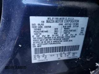 2002 Mazda Tribute LX with VIN 4F2YU09172KM62596, listed as a Copart auction lot 76912034 with 225,892 mi miles and Salvage Title. Bid and sale history available at carsss.com. Image 23.