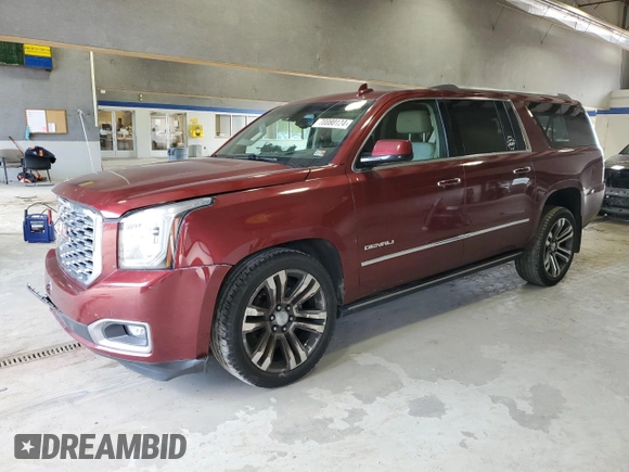 2018 GMC Yukon XL Denali with VIN 1GKS2HKJXJR141084, listed as a Copart auction lot 70080124 with 71,769 mi miles and Salvage Title. Bid and sale history available at carsss.com. Image 1.
