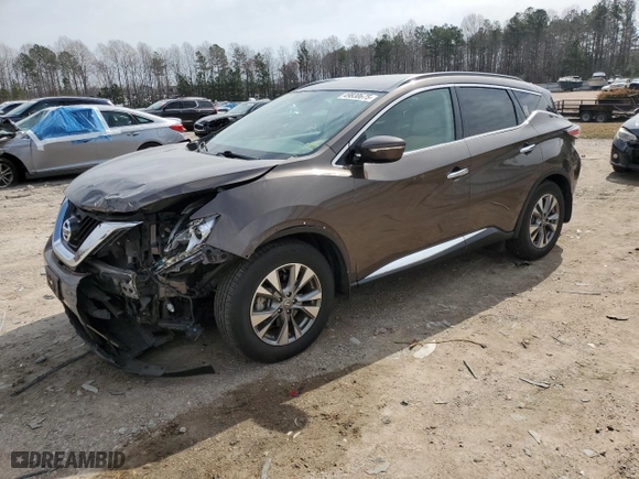 2015 Nissan Murano S with VIN 5N1AZ2MG1FN239772, listed as a Copart auction lot 49830675 with 82,873 mi miles and Salvage Title. Bid and sale history available at carsss.com. Image 1.