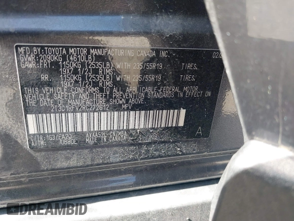 2024 Toyota RAV4 XLE Premium с VIN 2T3C1RFV2RC272612, выставлен на аукционе IAAI как лот 41881892 с пробегом 11 054 миль миль и . История ставок и продаж доступна на DreamBid. Изображение 9.