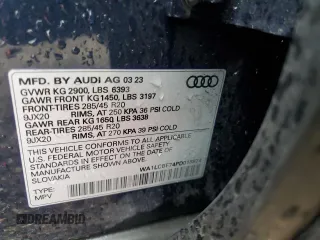 2023 Audi Q7 Premium Plus with VIN WA1LCBF74PD018874, listed as a Copart auction lot 50329145 with 24,558 mi miles and Salvage title. Bid and sale history available at DreamBid. Image 13.