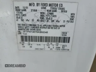 2006 Ford F-150 XLT with VIN 1FTPW14576KB92345, listed as a Copart auction lot 50378855 with 276,026 mi miles and Clean Title. Bid and sale history available at carsss.com. Image 12.