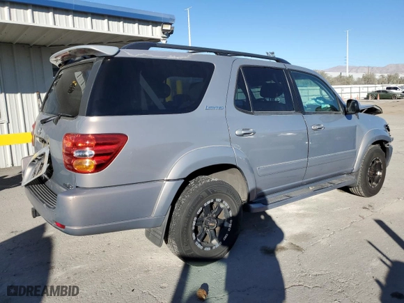 2001 Toyota Sequoia Limited with VIN 5TDZT38A21S019032, listed as a Copart auction lot 89361715 with 228,437 mi miles and Salvage Title. Bid and sale history available at carsss.com. Image 3.