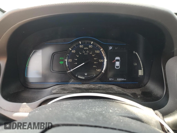 2019 Hyundai Ioniq Blue with VIN KMHC65LCXKU116568, listed as a Copart auction lot 62124295 with 93,204 mi miles and Salvage title. Bid and sale history available at DreamBid. Image 9.