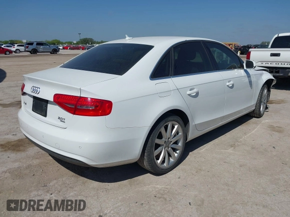 2013 Audi A4 Premium Plus z VIN WAUFFAFL2DN007960, wystawiony jako IAAI lot #42017057 z przebiegiem 104 347 mil mil oraz . Historia ofert i sprzedaży dostępna na DreamBid. Obrazek 4.