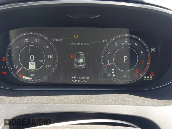 2020 Jaguar E-Pace SE with VIN SADFP2FX9L1004525, listed as a IAAI auction lot 41961714 with 42,291 mi miles and . Bid and sale history available at DreamBid. Image 7.