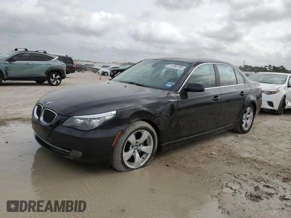 2008 BMW 5 Series 528i with VIN WBANU53558CT13194, listed as a Copart auction lot 51382785 with 178,266 mi miles and Salvage Title. Bid and sale history available at carsss.com. Image 1.