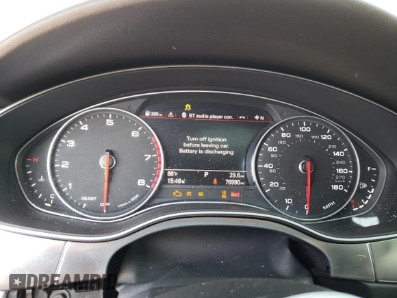 2017 Audi A6 Competition Prestige with VIN WAUF3AFC1HN024814, listed as a Copart auction lot 64968023 with 76,990 mi miles. Bid and sale history available at carsss.com. Image 9.