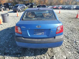 2007 Kia Rio LX with VIN KNADE123376224643, listed as a Copart auction lot 78474304 with 170,497 mi miles and Salvage Title. Bid and sale history available at carsss.com. Image 6.