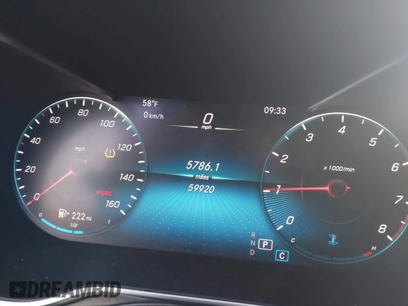 2020 Mercedes-Benz C 300 with VIN WDDWF8EB4LR551619, listed as a IAAI auction lot 41434695 with 59,920 mi miles and . Bid and sale history available at DreamBid. Image 7.
