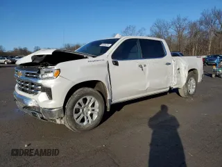2023 Chevrolet Silverado 1500 LTZ with VIN 3GCUDGE83PG349351, listed as a Copart auction lot 84905394 with 25,034 mi miles and Salvage Title. Bid and sale history available at carsss.com. Image 1.