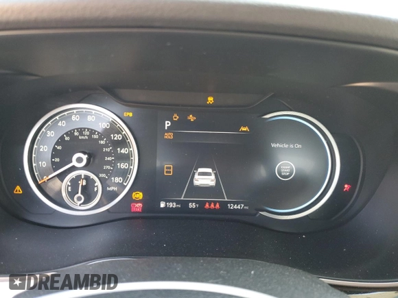 2024 Genesis G70 2.5T with VIN KMTG34SC5RU143084, listed as a Copart auction lot 49413075 with 12,447 mi miles and Clean title. Bid and sale history available at DreamBid. Image 9.