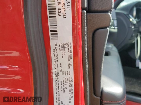 2021 Jeep Grand Cherokee Trailhawk with VIN 1C4RJFLG0MC771918, listed as a Copart auction lot 75835754 with 37,185 mi miles and Salvage Title. Bid and sale history available at carsss.com. Image 13.