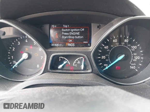 2019 Ford Escape SEL with VIN 1FMCU9HD1KUB75409, listed as a IAAI auction lot 41843350 with 91,835 mi miles. Bid and sale history available at carsss.com. Image 7.