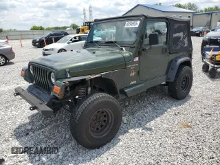 1998 Jeep Wrangler Sahara z VIN 1J4FY49S0WP727745, wystawiony jako Copart lot #60546955 z przebiegiem Nie podano mil oraz Czysty tytuł • Clean title. Historia ofert i sprzedaży dostępna na DreamBid. Obrazek 1.