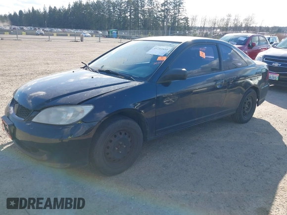 2005 Honda Civic Cpe LX with VIN 1HGEM22545L074544, listed as a IAAI auction lot 41753533 with 1 mi miles. Bid and sale history available at carsss.com. Image 2.