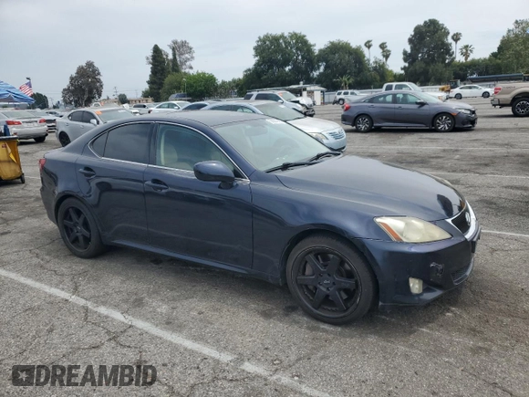 2006 Lexus IS 350 with VIN JTHBE262665006846, listed as a Copart auction lot 58867885 with 191,208 mi miles and Salvage title. Bid and sale history available at DreamBid. Image 4.