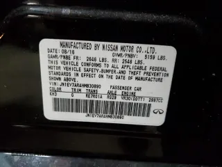 2017 Infiniti Q50 Premium z VIN JN1EV7AR4HM830890, wystawiony jako Copart lot #89015575 z przebiegiem 70 280 mil mil oraz Szkoda całkowita • Salvage title. Historia ofert i sprzedaży dostępna na DreamBid. Obrazek 12.