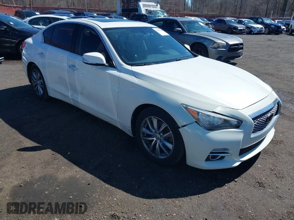 2014 Infiniti Q50 Sport with VIN JN1BV7AP7EM679296, listed as a IAAI auction lot 41834654 with 126,337 mi miles and . Bid and sale history available at DreamBid. Image 17.