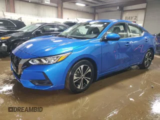 2022 Nissan Sentra SV with VIN 3N1AB8CV0NY301811, listed as a Copart auction lot 49509215 with 38,549 mi miles and Salvage Title. Bid and sale history available at carsss.com. Image 1.
