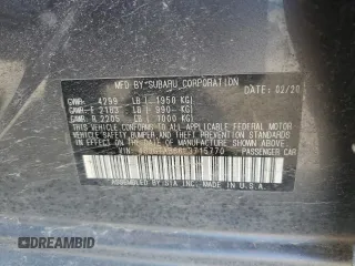 2020 Subaru Impreza with VIN 4S3GTAB66L3715770, listed as a Copart auction lot 50997615 with 39,001 mi miles and Salvage title. Bid and sale history available at DreamBid. Image 13.