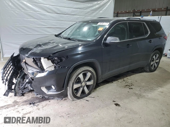 2018 Chevrolet Traverse LT Leather with VIN 1GNEVHKW5JJ156772, listed as a Copart auction lot 46163275 with 0 mi miles and Salvage Title. Bid and sale history available at carsss.com. Image 1.